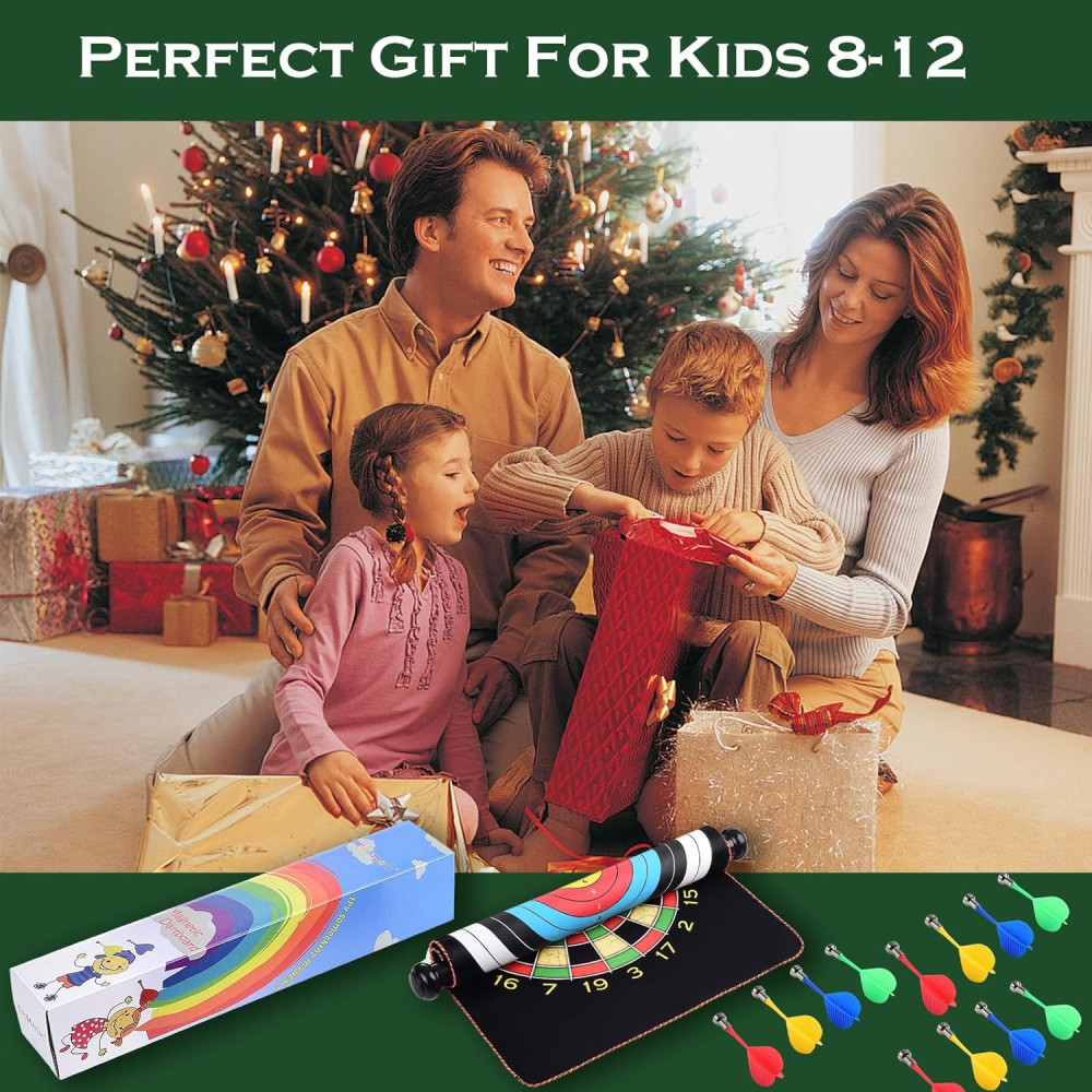 Magnetic Dart Board for Kids - Fun Double-Sided Toy Gift for Ages 8-14