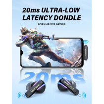 2.4G Wireless Gaming Earbuds with ENC Mic & 20ms Low-Latency for PS5/4