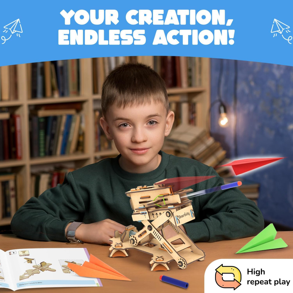 Smartivity 2in1 Hydraulic Airplanes & Darts STEM Toy for Kids 6-14