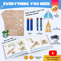 Smartivity 2in1 Hydraulic Airplanes & Darts STEM Toy for Kids 6-14