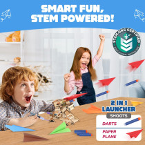 Smartivity 2in1 Hydraulic Airplanes & Darts STEM Toy for Kids 6-14