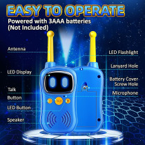 Astronaut Walkie Talkies 3000FT Range 2-Pack Space Toys for Kids Gift