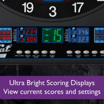 Fat Cat Electronx Dartboard – 35+ Games, Auto Scoring, 12 Darts Storage