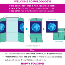 FOLDOLOGY: Origami Puzzle Game with 100 Brain Teasers for Ages 10+