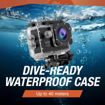 MCG Tactical 1080p HD Sports Action Camera – Waterproof, WiFi, 170° Lens
