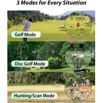 Gogogo Sport Vpro ZeroIn Rechargeable Golf Rangefinder with Slope & Flag-Lock