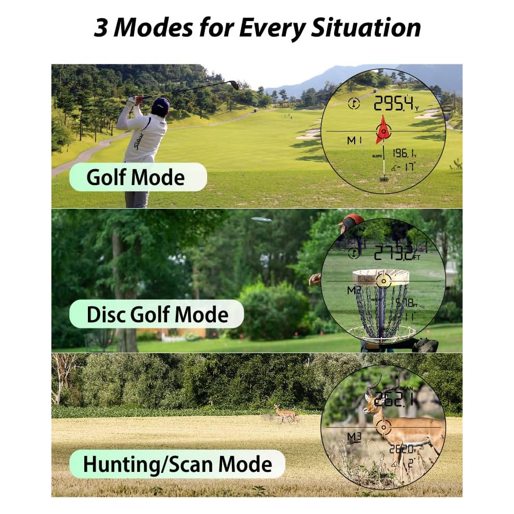 Gogogo Sport Vpro ZeroIn Rechargeable Golf Rangefinder with Slope & Flag-Lock