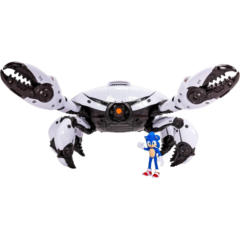 Sonic 3 Movie Crab Mech Pinching Claws Playset with 2.5 Sonic Toy