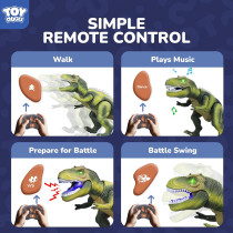 Dinosaure Télécommandé STEAM - Robot dansant avec sons réalistes