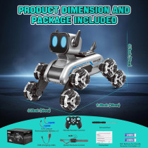 Chien Robot Télécommandé 2.4GHz avec Lumières & Musique