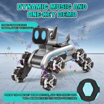 Chien Robot Télécommandé 2.4GHz avec Lumières & Musique