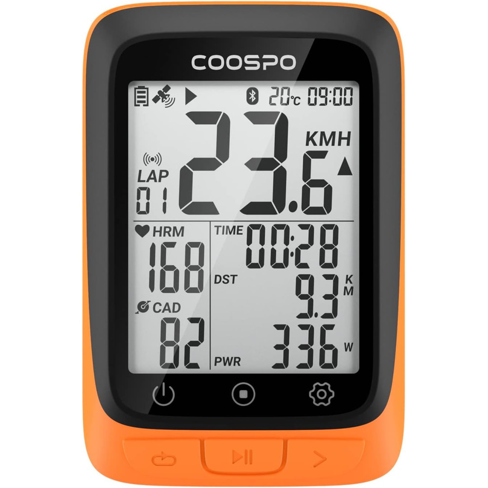 COOSPO Wireless GPS Bike Computer with Bluetooth, Waterproof & Backlight