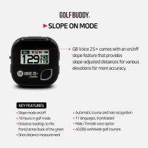 GOLFBUDDY Voice 2S+ GPS Rangefinder with Voice & Slope Mode, 18H Battery