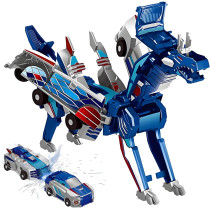 Dinosaur Collision Transforming Car Toy – Crash & Transform for Kids (Blue)