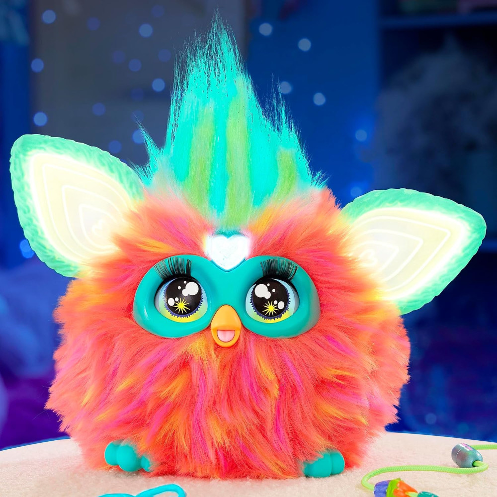 Furby Coral interactif + 15 accessoires mode pour enfants 6+