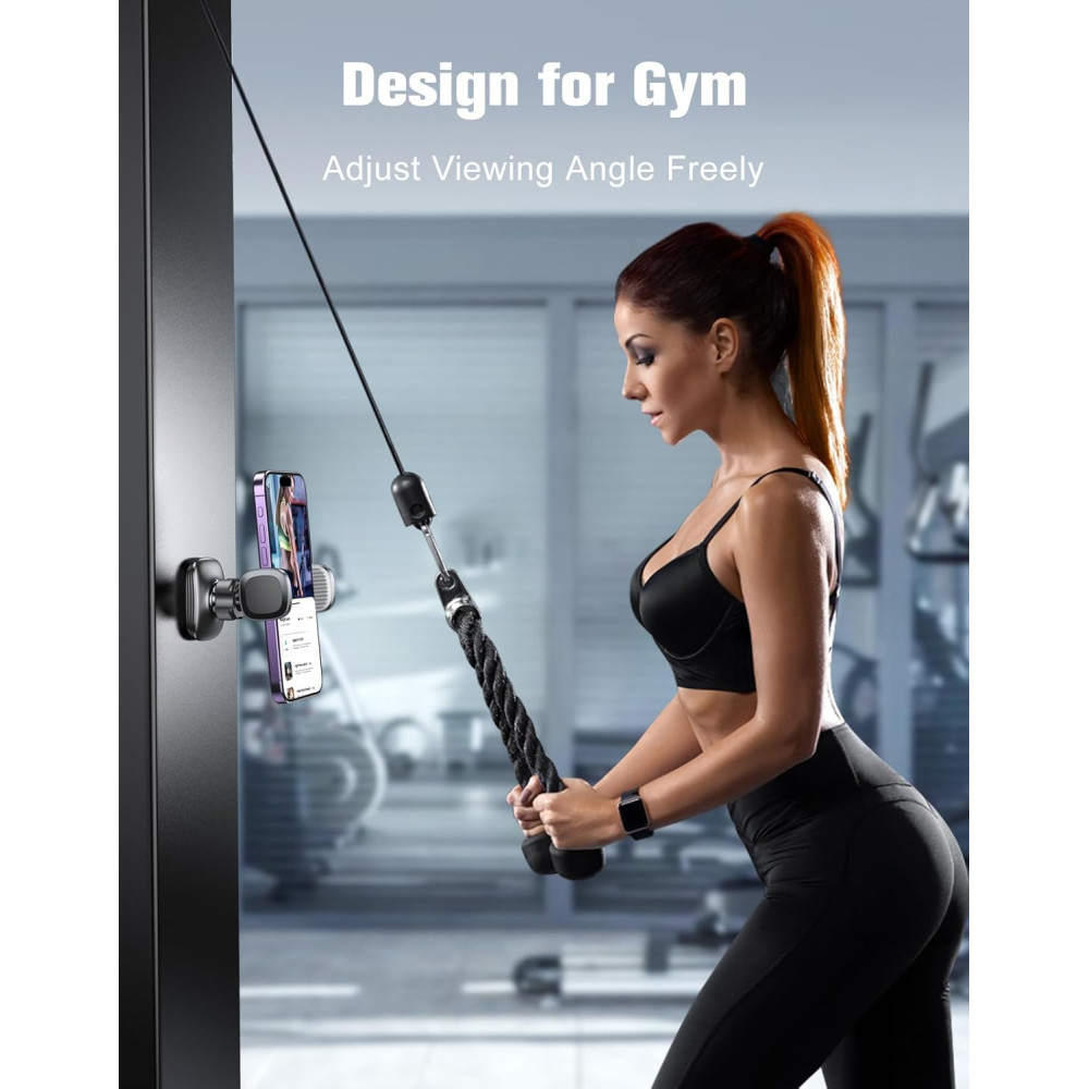 Magnetic Phone Holder for Gym & Golf Cart – 360° Rotatable Mount