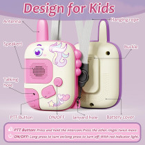 Unicorn Walkie Talkies for Kids 3-9 - 2 Pack, 1000ft Range Toy Gift