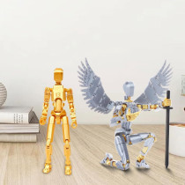 Figurines T13 3D Multi-Articulées - Robots Titan Or/Argent