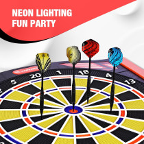 Fléchettes Électroniques LED, 34 Jeux, 8 Joueurs, 5 Niveaux
