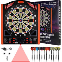 Fléchettes Électroniques LED, 34 Jeux, 8 Joueurs, 5 Niveaux