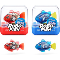Robo Alive Robotic Fish Duo – Color-Changing, Water-Activated (Blue & Red)