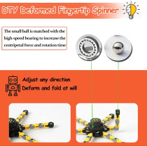 12 Pack Funny Sensory Fidget Toys - DIY Robot Spinner Stress Relief Gifts