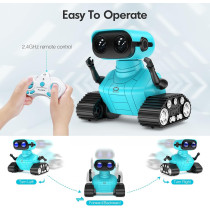 ALLCELE Rechargeable RC Robot Toy for Kids 3+, Remote Control, LED Eyes