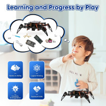 Programmable Bionic Spider Robot Kit - STEM Toy for Kids 8-12 & Teens