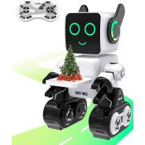 OKK Programmable Robot Toy with Remote, LED, Coin Bank & Dancing Fun