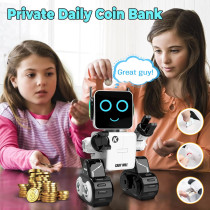 OKK Programmable Robot Toy with Remote, LED, Coin Bank & Dancing Fun