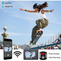 4K 30FPS WiFi Action Camera with 128GB Card & 98FT Waterproof Kit