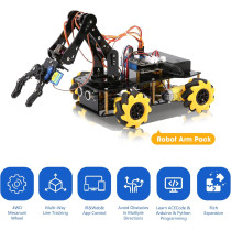 5DOF Smart Robot Arm Car Kit | 4WD Remote Control STEM Coding Toy