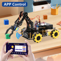 5DOF Smart Robot Arm Car Kit | 4WD Remote Control STEM Coding Toy