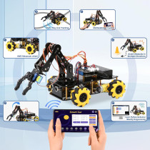 5DOF Smart Robot Arm Car Kit | 4WD Remote Control STEM Coding Toy