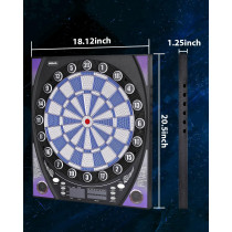 Electronic Dart Board with Bright Display, Multiple Games & 12 Soft Tip Darts