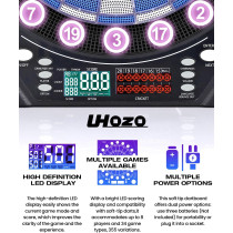 Electronic Dart Board with Bright Display, Multiple Games & 12 Soft Tip Darts
