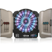 Electronic Dartboard Cabinet Set with 48 Games, 6 Darts & 100 Soft Tips
