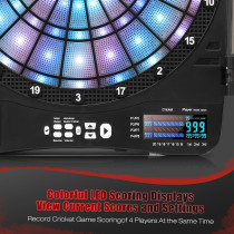 Electronic Dartboard Cabinet Set with 48 Games, 6 Darts & 100 Soft Tips