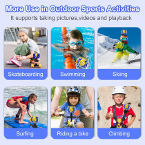 GKTZ Kids Waterproof Camera 1080P HD - Perfect Gift for Ages 3-12