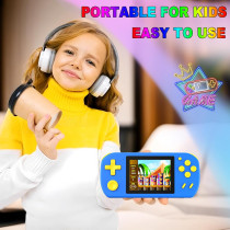 218 Retro Handheld Games for Kids - Portable Gaming System, Blue
