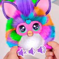 FURBY DJ Neon Star Plush Toy – Interactive Music, Lights & Games, Age 6+