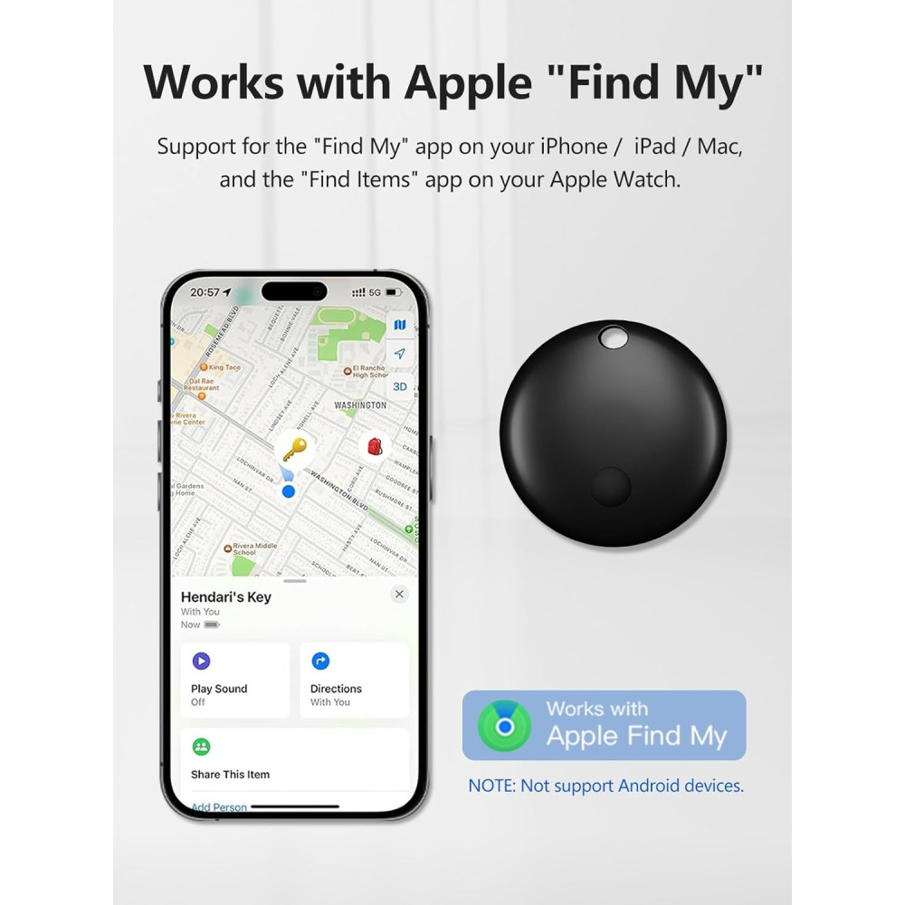 Air Tracker Tags - Smart Item Finder for Apple Find My (4 Pack, Multi)