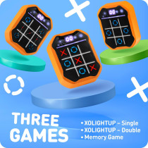 Jeu Électronique Tic-Tac-Toe 3-en-1 | Cadeau Anniversaire Enfants 7+