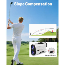 Télémètre Golf 1200Y Laser Slope 7X Rechargeable Étanche