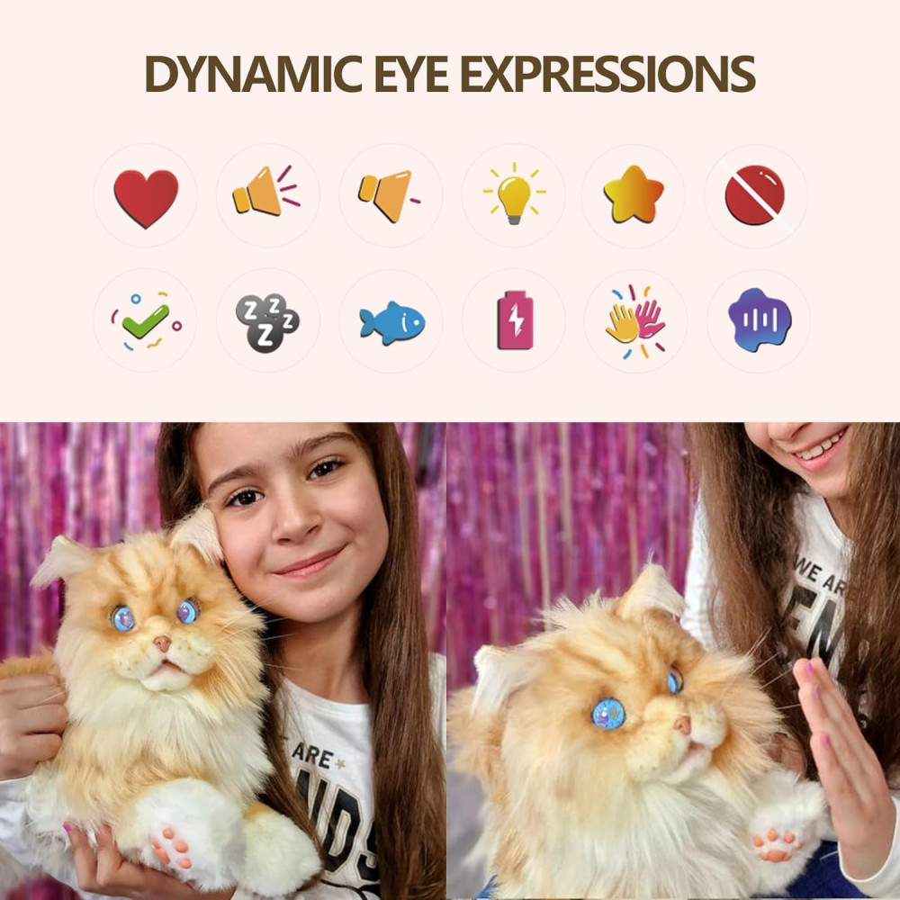 metaCat Persian Interactive Robot Cat with Voice & Heartbeat – Realistic Pet