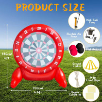 Jeux de Fléchettes Géants Gonflables 6ft avec Pompe et Ballon