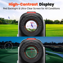 Golf Laser Rangefinder with Slope, 1500Y Range, 0.3s Locking & 7X Magnification