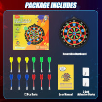 Magnetic Dart Board with 12 Darts – Safe Indoor Outdoor Game for Kids 6-14