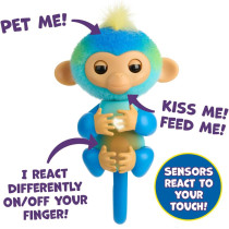 2023 New Interactive Baby Monkey Toy Leo (Blue) – 70+ Sounds & Reactions