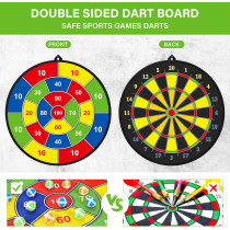 Large Kids Dart Board with Sticky Balls & Darts - Indoor/Outdoor Fun Toy